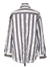 LE BOP Stripes Silver 3/4 Sleeve Button-Down Shirt Size L - photo 2