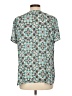 Investments 100% Polyester Teal Short Sleeve Blouse Size L - photo 2