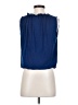 Left Coast by Dolan 100% Polyester Blue Sleeveless Blouse Size XXS - photo 2