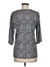 MICHAEL Michael Kors Animal Print Silver 3/4 Sleeve Blouse Size M - photo 2