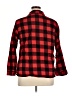 Target 100% Cotton Plaid Red 3/4 Sleeve Button-Down Shirt Size 1X - photo 2
