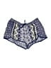 En Creme 100% Rayon Paisley Blue Shorts Size M - photo 1