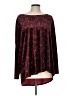 Intro Burgundy Long Sleeve Blouse Size L - photo 1