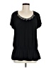 Fashion Bug Black Short Sleeve Blouse Size M - photo 1