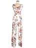 Assorted Brands 100% Polyester Floral White Jumpsuit Size M - photo 1