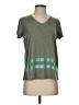 Assorted Brands Stripes Green Short Sleeve T-Shirt Size S - photo 1