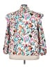 Unbranded 100% Polyester Print White 3/4 Sleeve Blouse Size 4X - photo 2