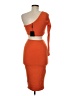 JLUXLABEL Orange Cocktail Dress Size M - photo 2