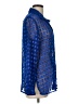 Notations 100% Polyester Polka Dots Blue Long Sleeve Blouse Size L - photo 4