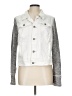 Free People Metallic White Jacket Size L - photo 1