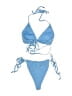 Fabletics Solid Blue Two Piece Swimsuit Size M (estimated) - photo 2