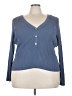 Leith Blue Long Sleeve Blouse Size 3X - photo 1
