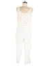 Three Dots 100% Viscose Ivory Jumpsuit Size M - photo 1