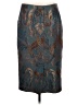 Sharon Young Paisley Teal Formal Skirt Size 6 - photo 2
