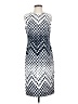 Taylor Graphic Blue Casual Dress Size 2 - photo 1