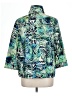 Chico's Print Green Raincoat Size Lg (2) - photo 2