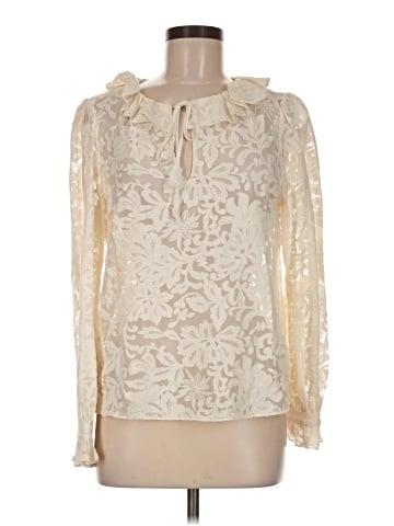 Rebecca Taylor Long Sleeve Silk Top (view 1)