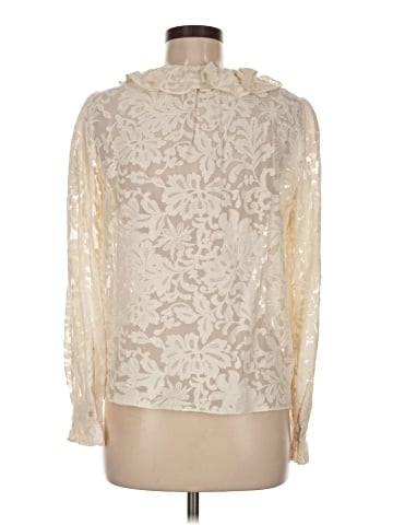 Rebecca Taylor Long Sleeve Silk Top (view 2)