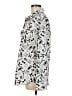 Karl Lagerfeld Paris 100% Polyester Print Silver Long Sleeve Blouse Size M - photo 5