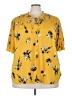 MELLODAY Yellow Short Sleeve Blouse Size 3X - photo 1