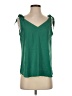 Ann Taylor 100% Polyester Green Sleeveless Blouse Size S - photo 1
