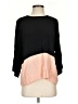 Sam & Lavi 100% Rayon Color Block Black 3/4 Sleeve Top Size S - photo 1
