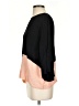 Sam & Lavi 100% Rayon Color Block Black 3/4 Sleeve Top Size S - photo 5
