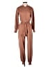For Love & Lemons 100% Polyester Solid Brown Jumpsuit Size XS - photo 1
