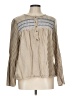 Current/Elliott Tan Long Sleeve Blouse Size Lg (3) - photo 1