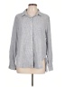 Athleta 100% Cotton Gray Long Sleeve Button-Down Shirt Size L - photo 1