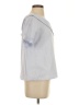 Love Notes Silver Short Sleeve Blouse Size S - photo 4