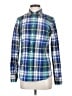 J.Crew 100% Cotton Plaid Blue Long Sleeve Button-Down Shirt Size 4 - photo 1