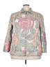 Cj Banks 100% Polyester Print Silver Jacket Size 3X - photo 1