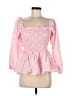 Assorted Brands 100% Cotton Pink 3/4 Sleeve Blouse Size M - photo 1