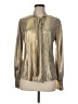 Unique Vintage Metallic Gold Long Sleeve Blouse Size M - photo 1