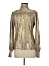 Unique Vintage Metallic Gold Long Sleeve Blouse Size M - photo 2