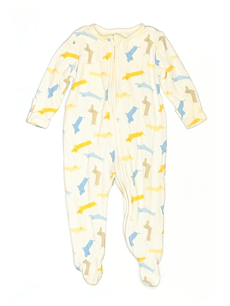Pre-owned Mori Babies' Long Sleeve Onesie In Ivory