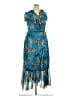 Apt. 9 100% Polyester Paisley Teal Cocktail Dress Size XXL - photo 1
