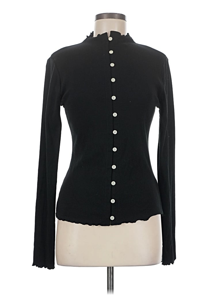Pre-owned Jcrew Long Sleeve Blouse In Black