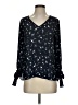 CeCe 100% Polyester Black Long Sleeve Blouse Size S - photo 1