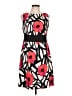 AGB 100% Polyester Print Black Cocktail Dress Size 12 - photo 1