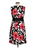 AGB 100% Polyester Print Black Cocktail Dress Size 12 - photo 2