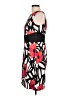 AGB 100% Polyester Print Black Cocktail Dress Size 12 - photo 5