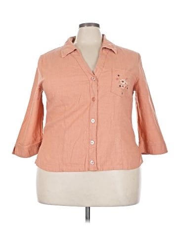 Bobbie Brooks 3/4 Sleeve Button-Down Shirt (view 1)