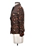 MNG Brown Long Sleeve Blouse Size 8 - photo 5