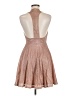 AaKaa 100% Polyester Metallic Tan Cocktail Dress Size M - photo 2