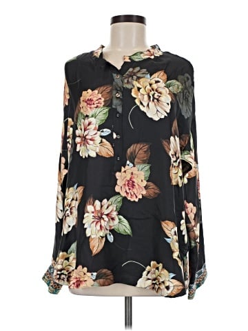 Johnny Was Long Sleeve Silk Top (view 1)