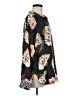 Johnny Was 100% Silk Floral Black Long Sleeve Silk Top Size M - photo 4