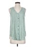 Maurices 100% Polyester Green Sleeveless Blouse Size S - photo 1