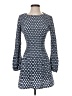 Maje 100% Polyester Argyle Blue Casual Dress Size EU (FR) 34 / US 2 - photo 1